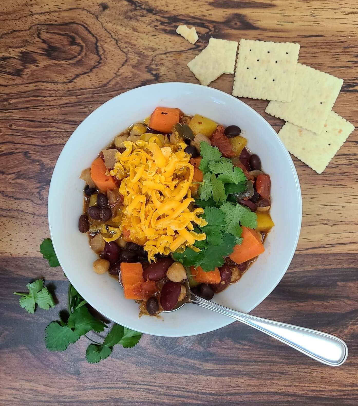 Three-Bean Vegan Chili Recipe